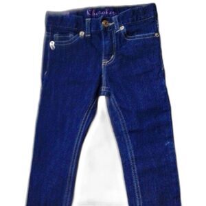 Cherokee Skinny Jeans Size 3T Dark Blue Wash Stretch Adjustable Pockets Like New